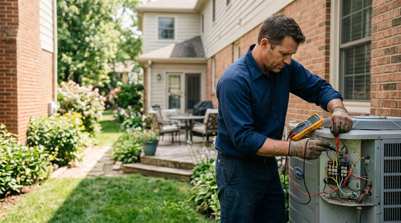 HVAC technician working near Oro Grande, CA